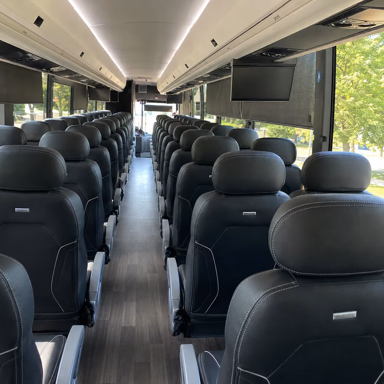 charlotte charter bus services interior